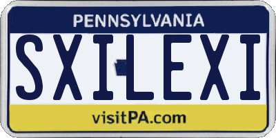 PA license plate SXILEXI