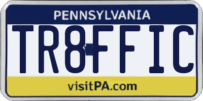 PA license plate TR8FFIC