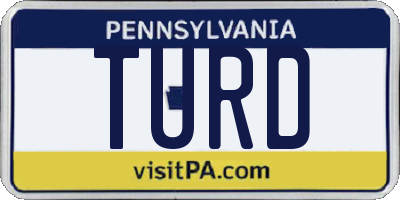 PA license plate TURD