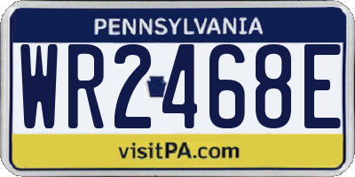 PA license plate WR2468E