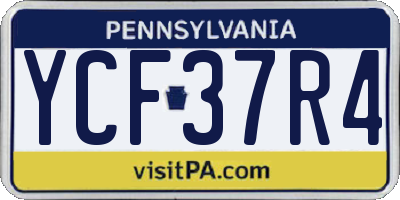 PA license plate YCF37R4