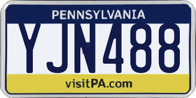 PA license plate YJN488