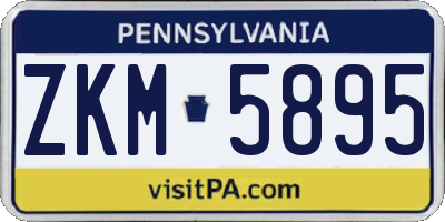 PA license plate ZKM5895