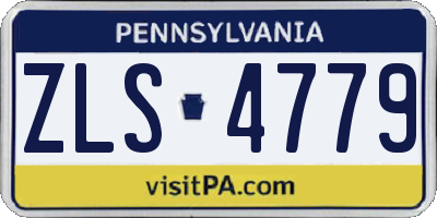 PA license plate ZLS4779