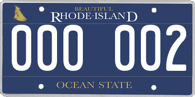 RI license plate 000002