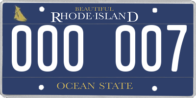 RI license plate 000007