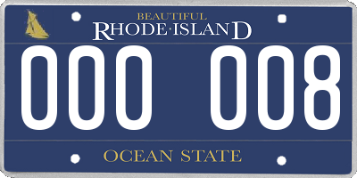 RI license plate 000008