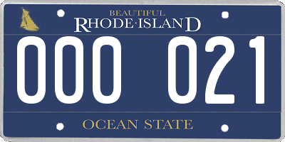 RI license plate 000021