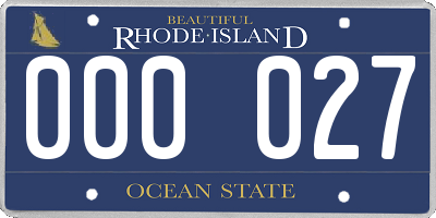 RI license plate 000027