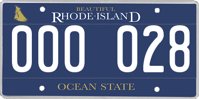 RI license plate 000028