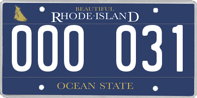 RI license plate 000031