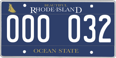 RI license plate 000032