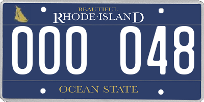 RI license plate 000048