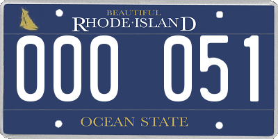 RI license plate 000051