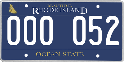 RI license plate 000052