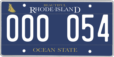 RI license plate 000054