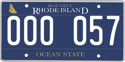 RI license plate 000057