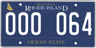 RI license plate 000064