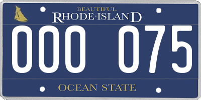 RI license plate 000075