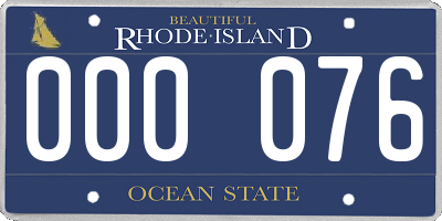 RI license plate 000076