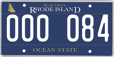 RI license plate 000084