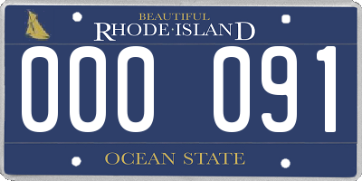 RI license plate 000091