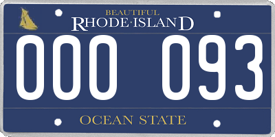 RI license plate 000093