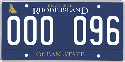 RI license plate 000096