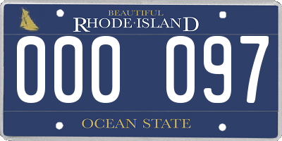 RI license plate 000097