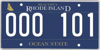 RI license plate 000101