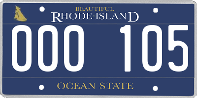 RI license plate 000105