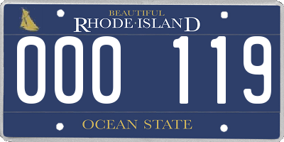 RI license plate 000119
