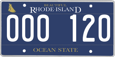 RI license plate 000120