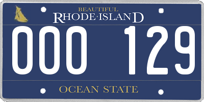 RI license plate 000129