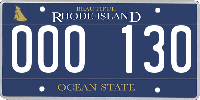 RI license plate 000130
