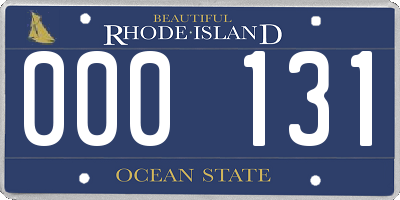 RI license plate 000131