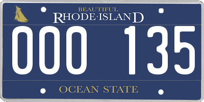 RI license plate 000135