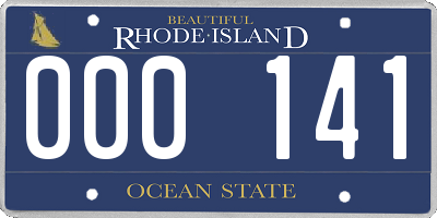 RI license plate 000141