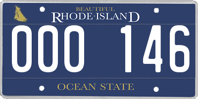 RI license plate 000146