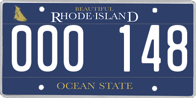 RI license plate 000148
