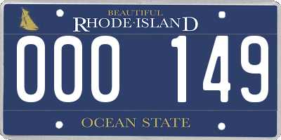 RI license plate 000149