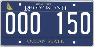 RI license plate 000150