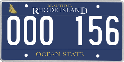 RI license plate 000156