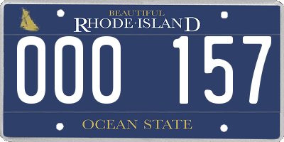 RI license plate 000157