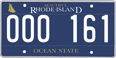 RI license plate 000161