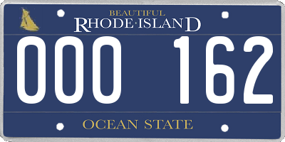RI license plate 000162
