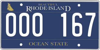 RI license plate 000167