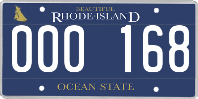 RI license plate 000168