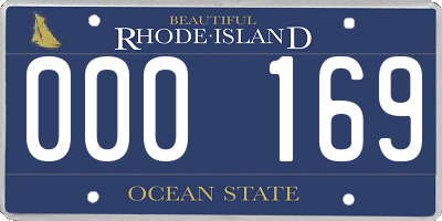 RI license plate 000169