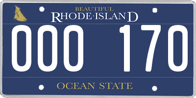 RI license plate 000170